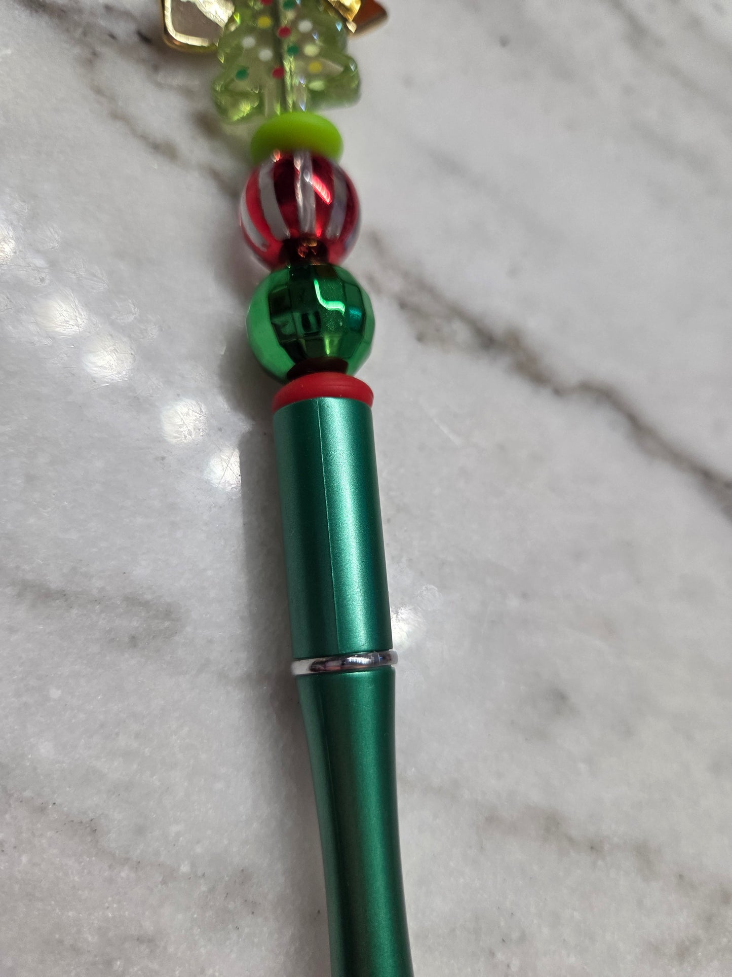 Christmas - Traditional Colors Gold Bow- Ballpoint Pen