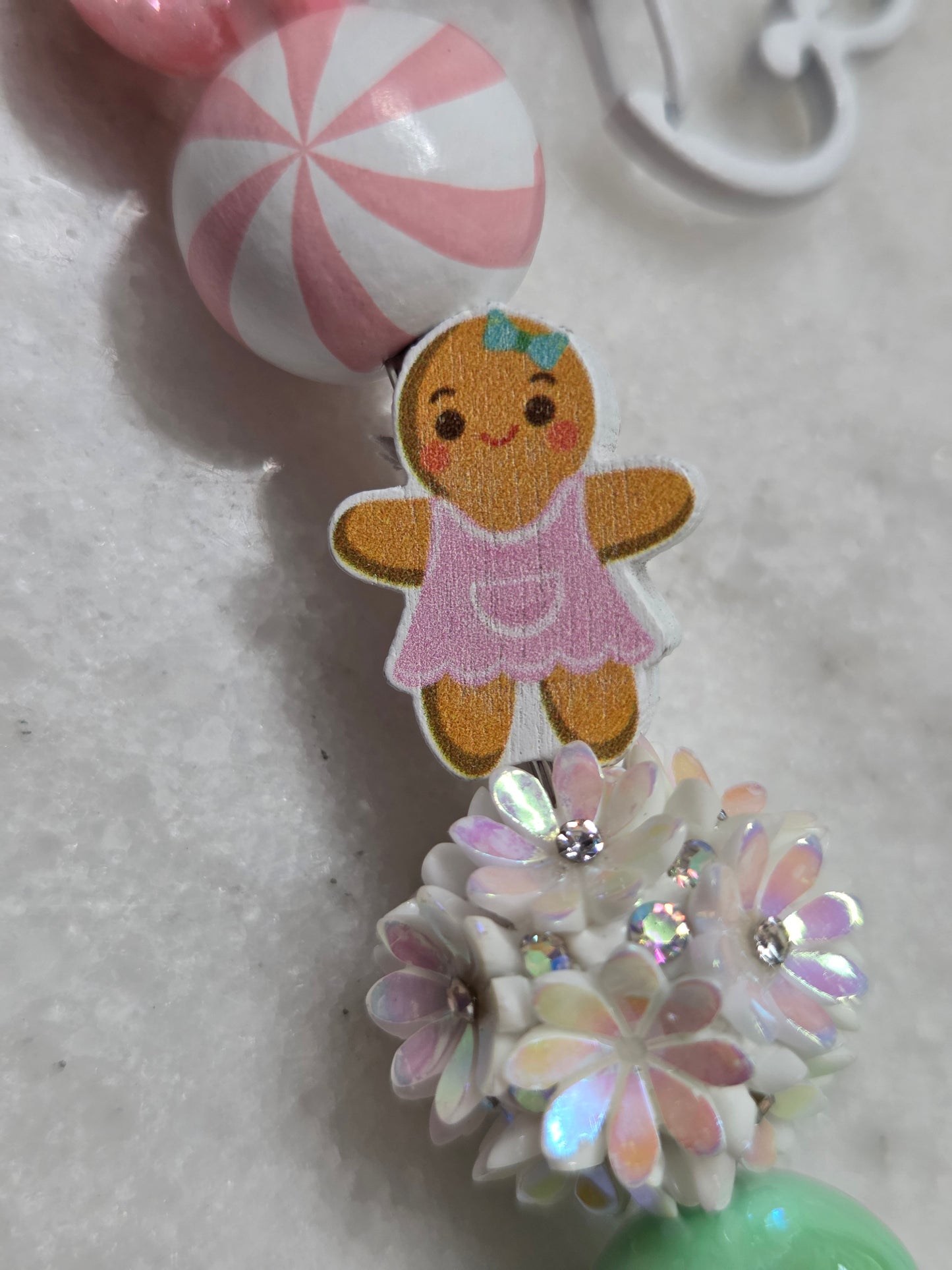 Christmas - Pink & Mint Edition - Ginger Lady - Keychain/Purse Charm