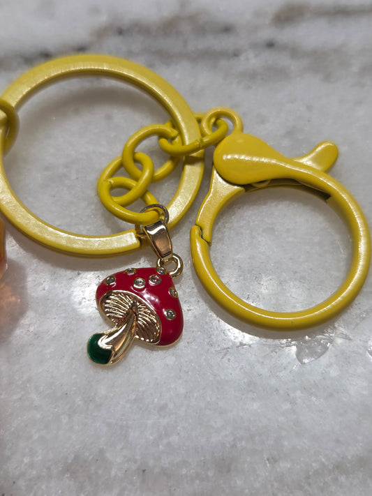 Autumn - Keychain with Mushroom Charm