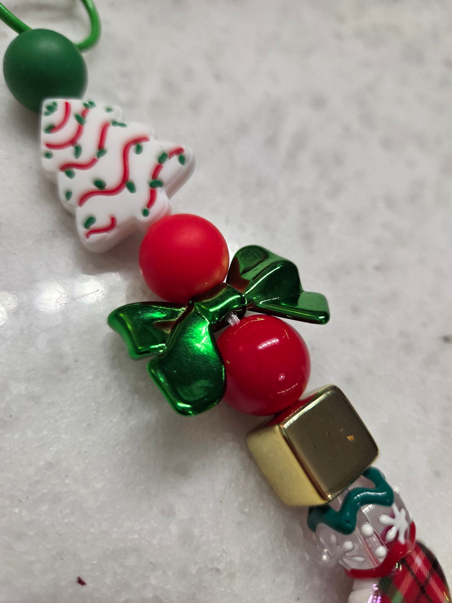 Christmas Keychain - Little Debbie Christmas Cake Inspired