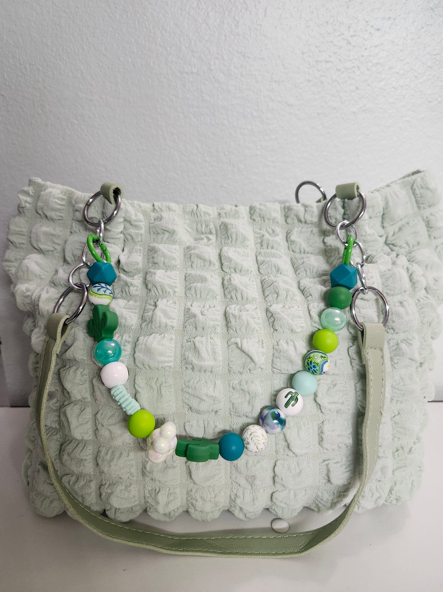 Prickly in Pink๐ต๐ (Aqua version) Purse Charm