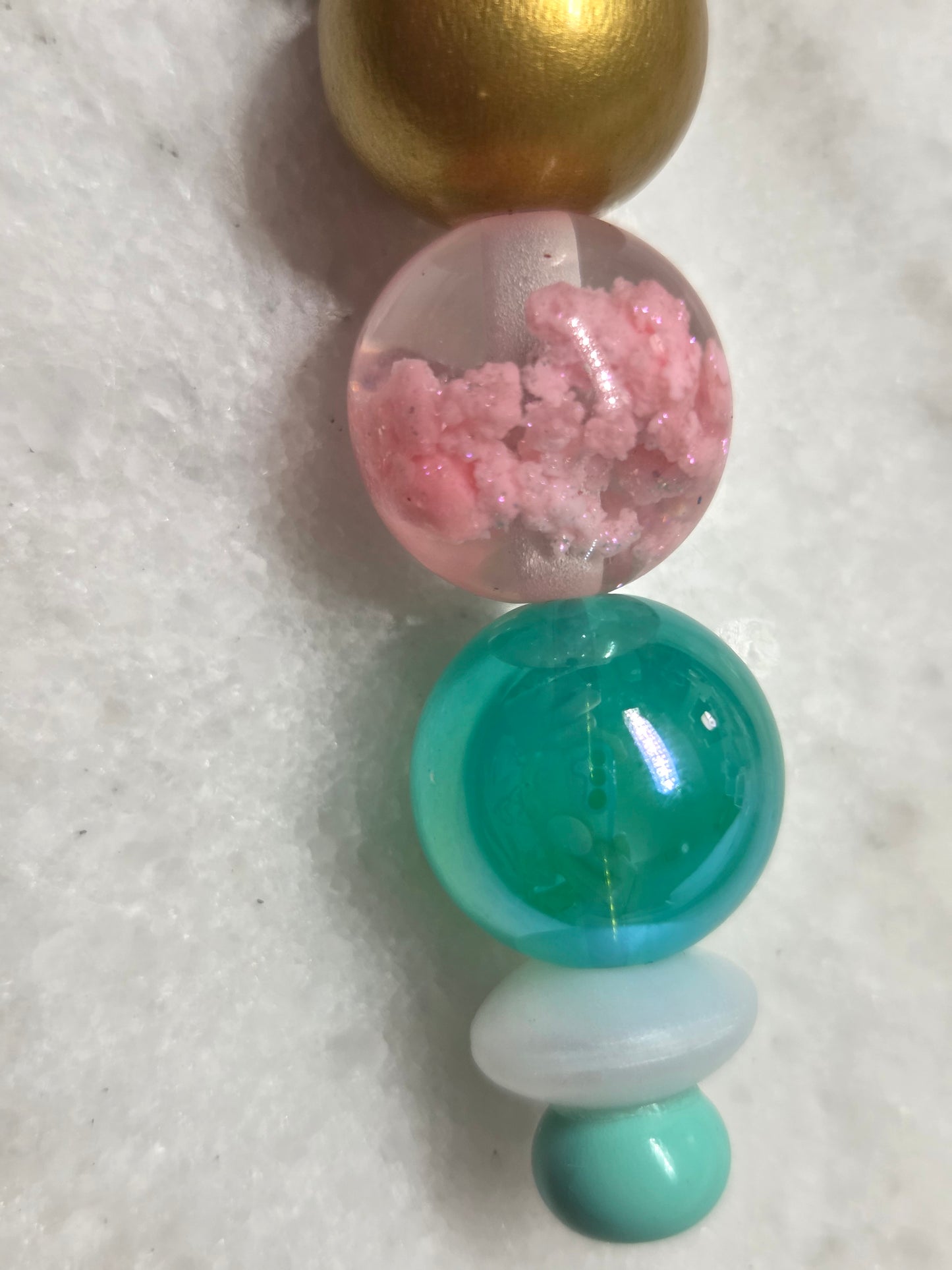 Christmas - Pink & Mint Edition Gingerbread House Keychain