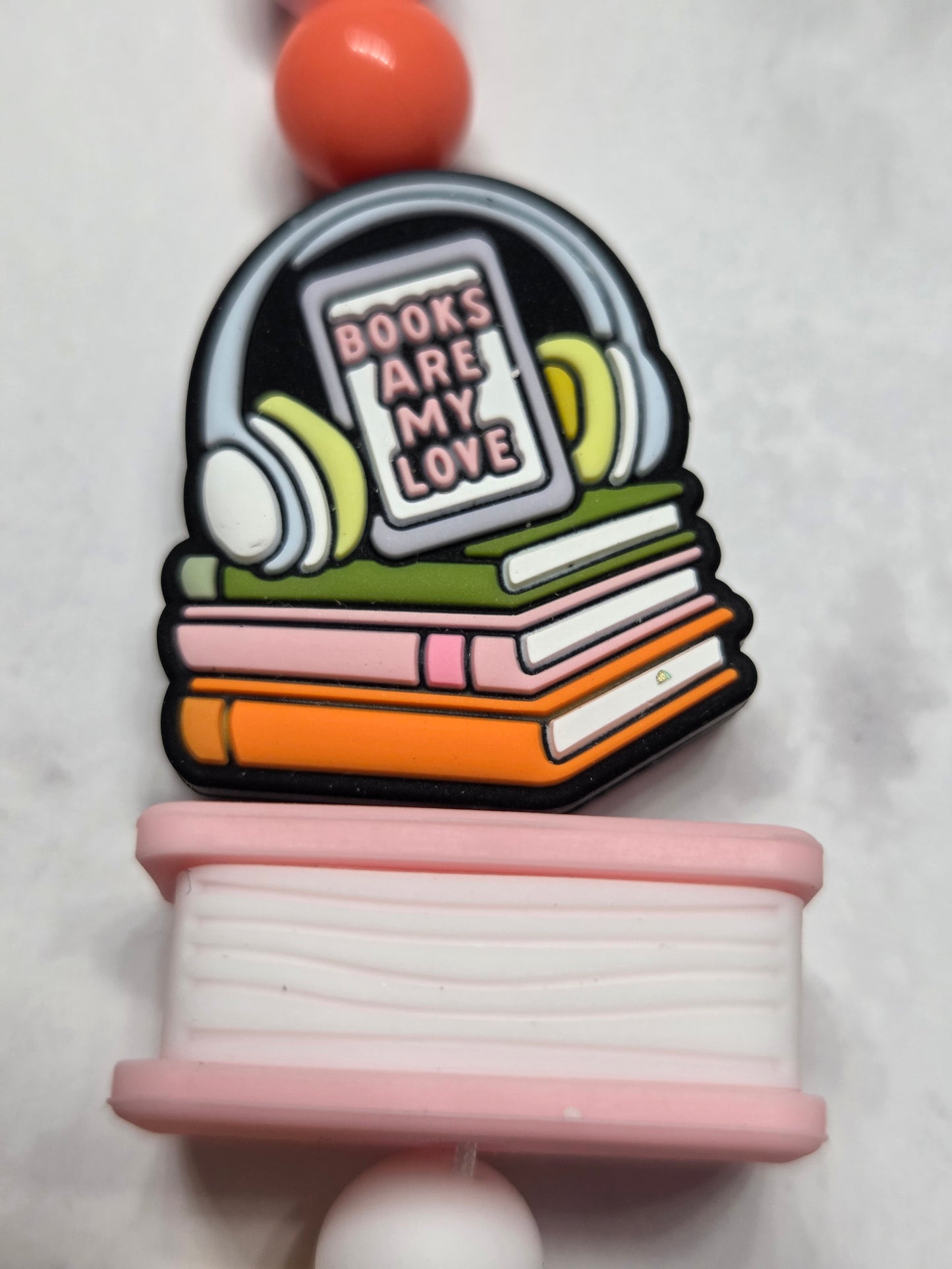 Phone Charm - "Books are My Love" Focal with a cute book Focal as well!