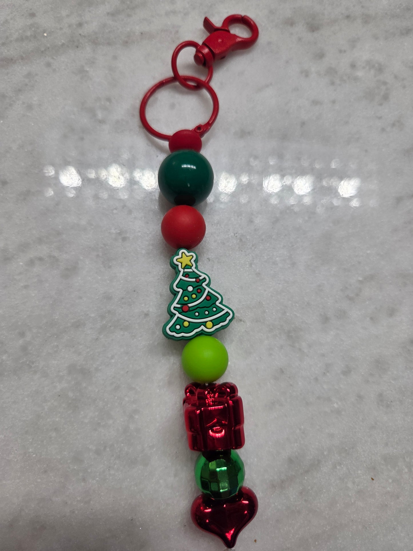 Christmas Keychain/Purse Charm - Decorated Christmas Tree