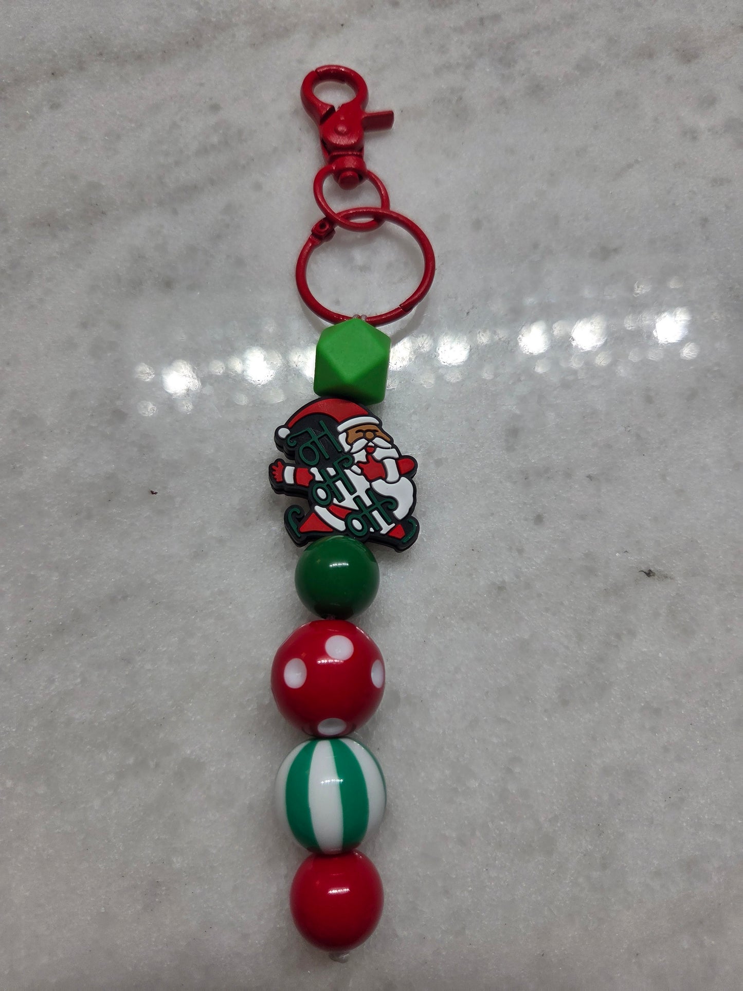 Christmas Keychain/Purse Charm - Santa's on the Run!