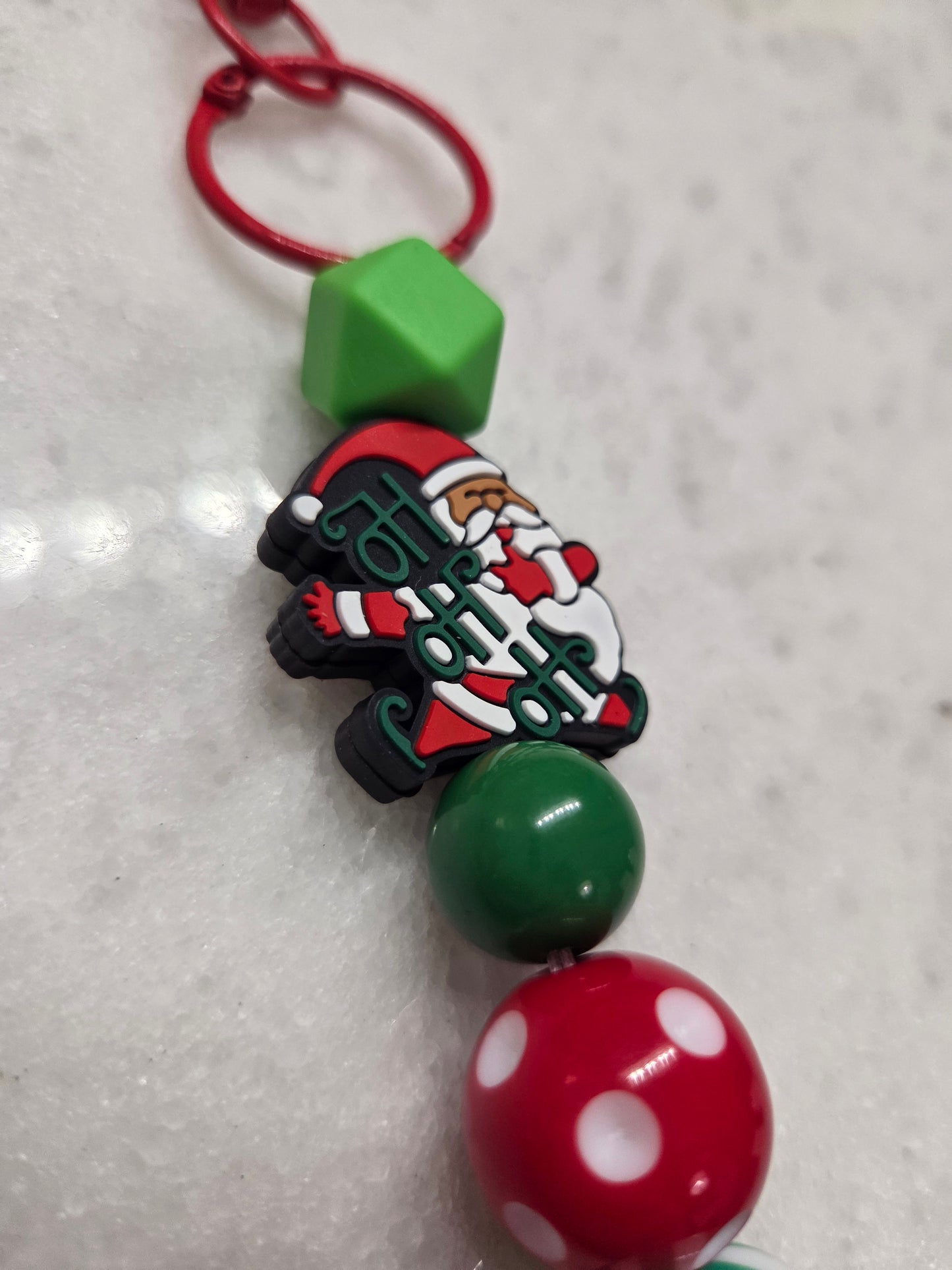 Christmas Keychain/Purse Charm - Santa's on the Run!