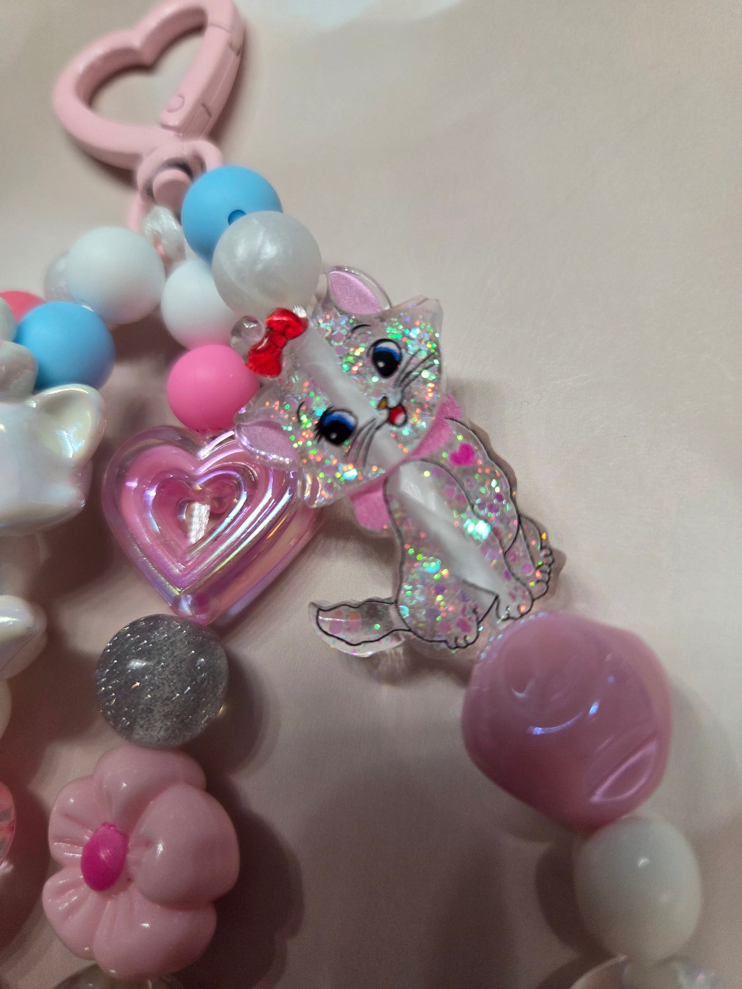Aristocats- Marie the Cat - 4 Strand Keychain or Purse Charm