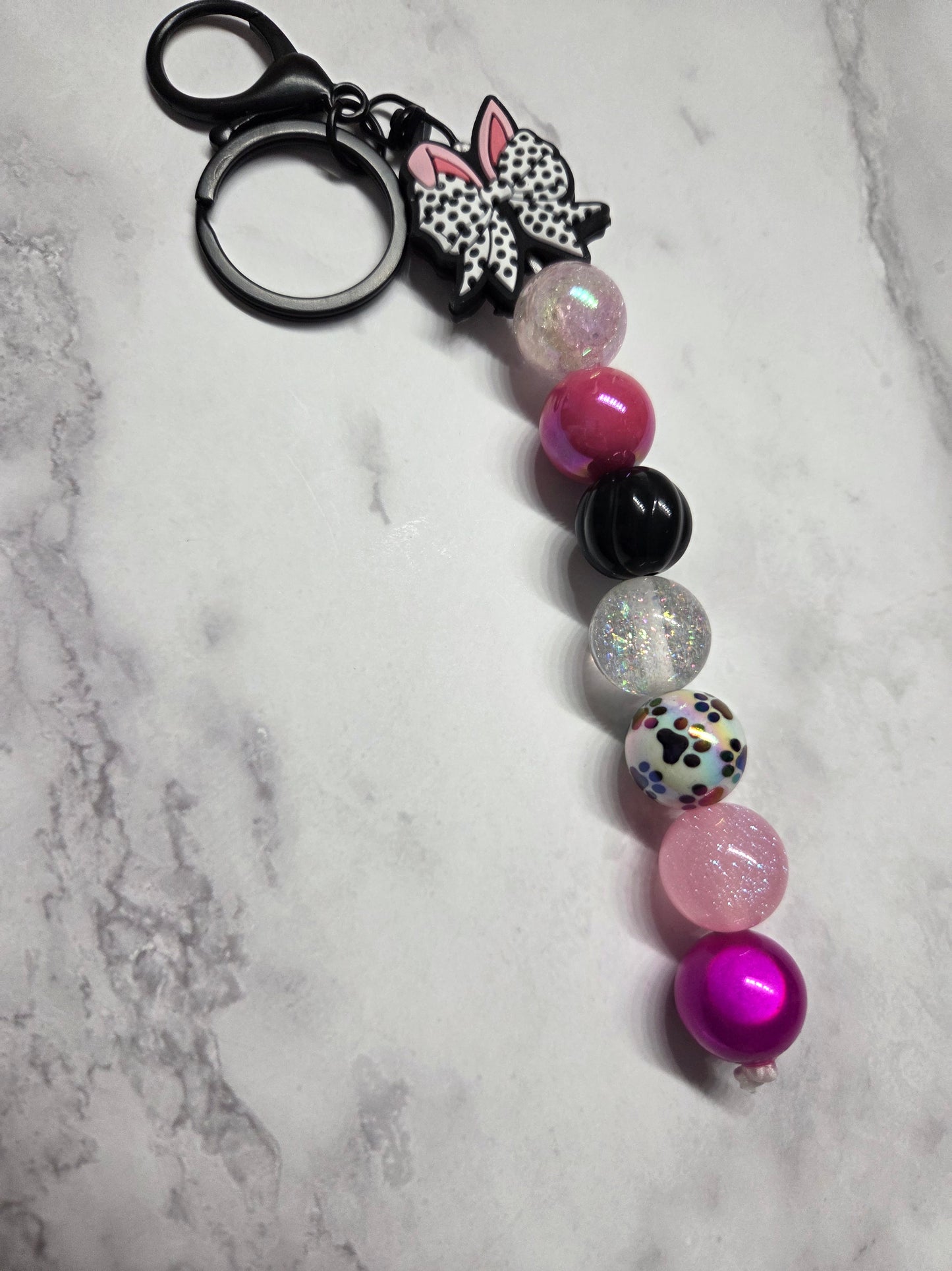 Easter - Bunny ears and a Bow - Key Chain/Purse Charm