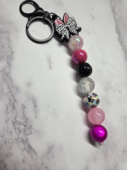 Easter - Bunny ears and a Bow - Key Chain/Purse Charm