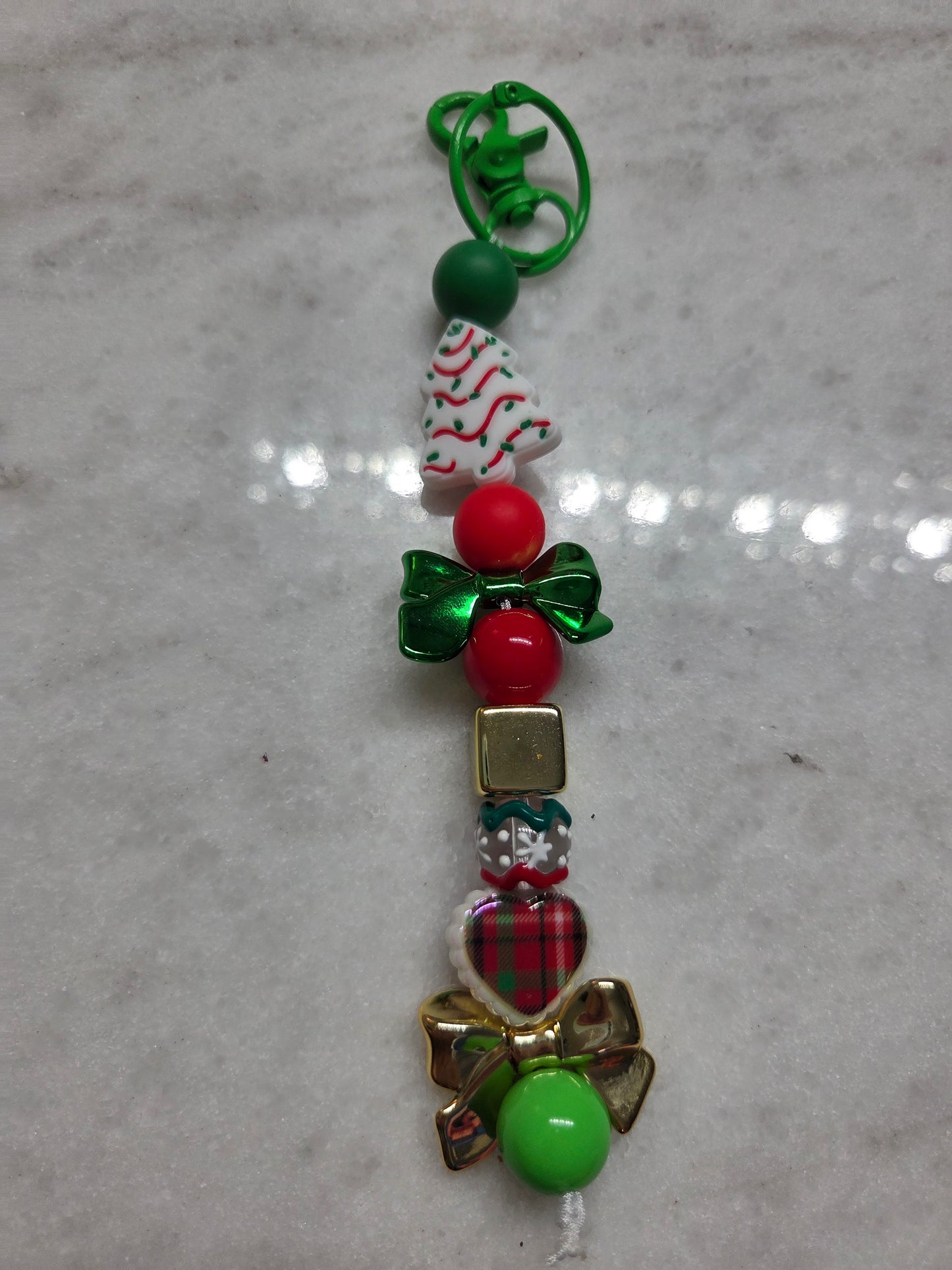 Christmas Keychain - Little Debbie Christmas Cake Inspired