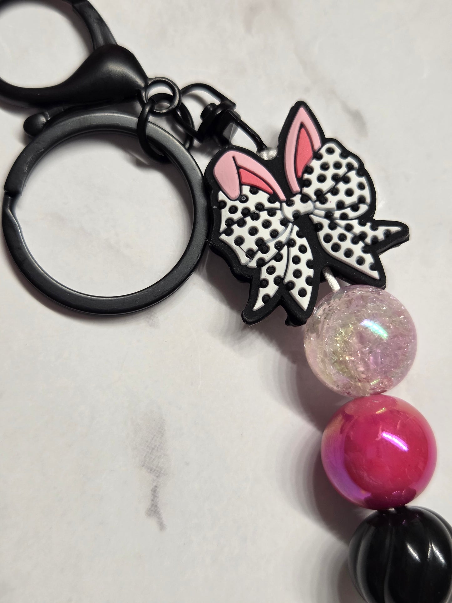 Easter - Bunny ears and a Bow - Key Chain/Purse Charm