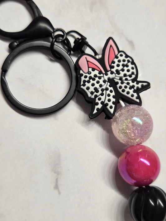 Easter - Bunny ears and a Bow - Key Chain/Purse Charm