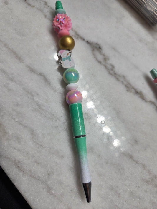 Christmas - Pink & Mint Edition - Snowman Ballpoint Pen