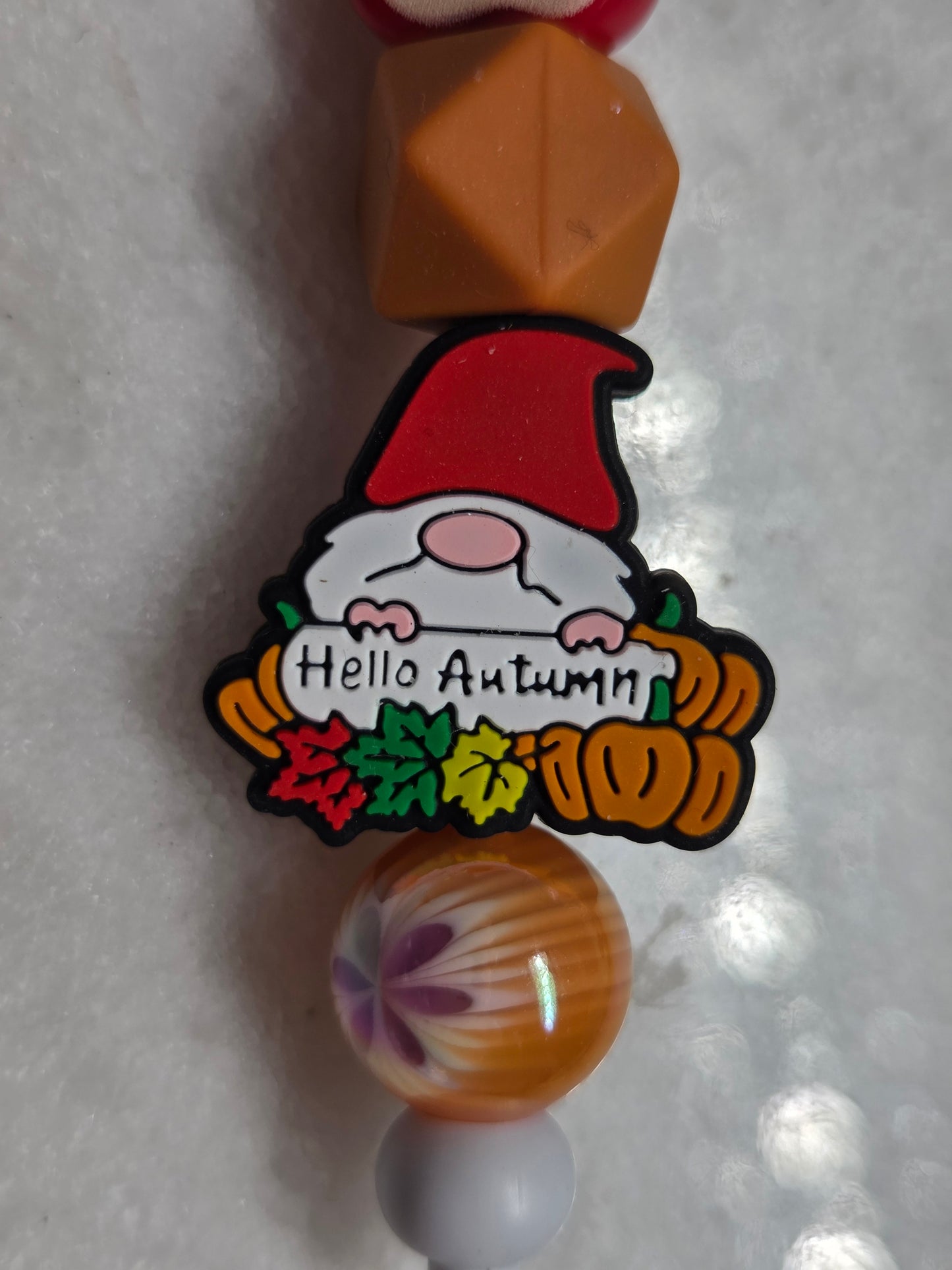 Autumn Loving Gnome feat. Warm Sweater Focal- Key Chain