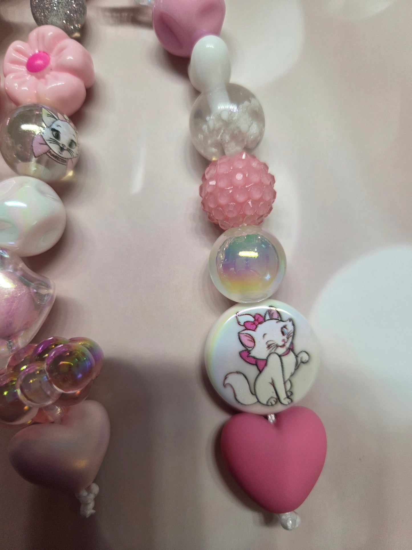 Aristocats- Marie the Cat - 4 Strand Keychain or Purse Charm