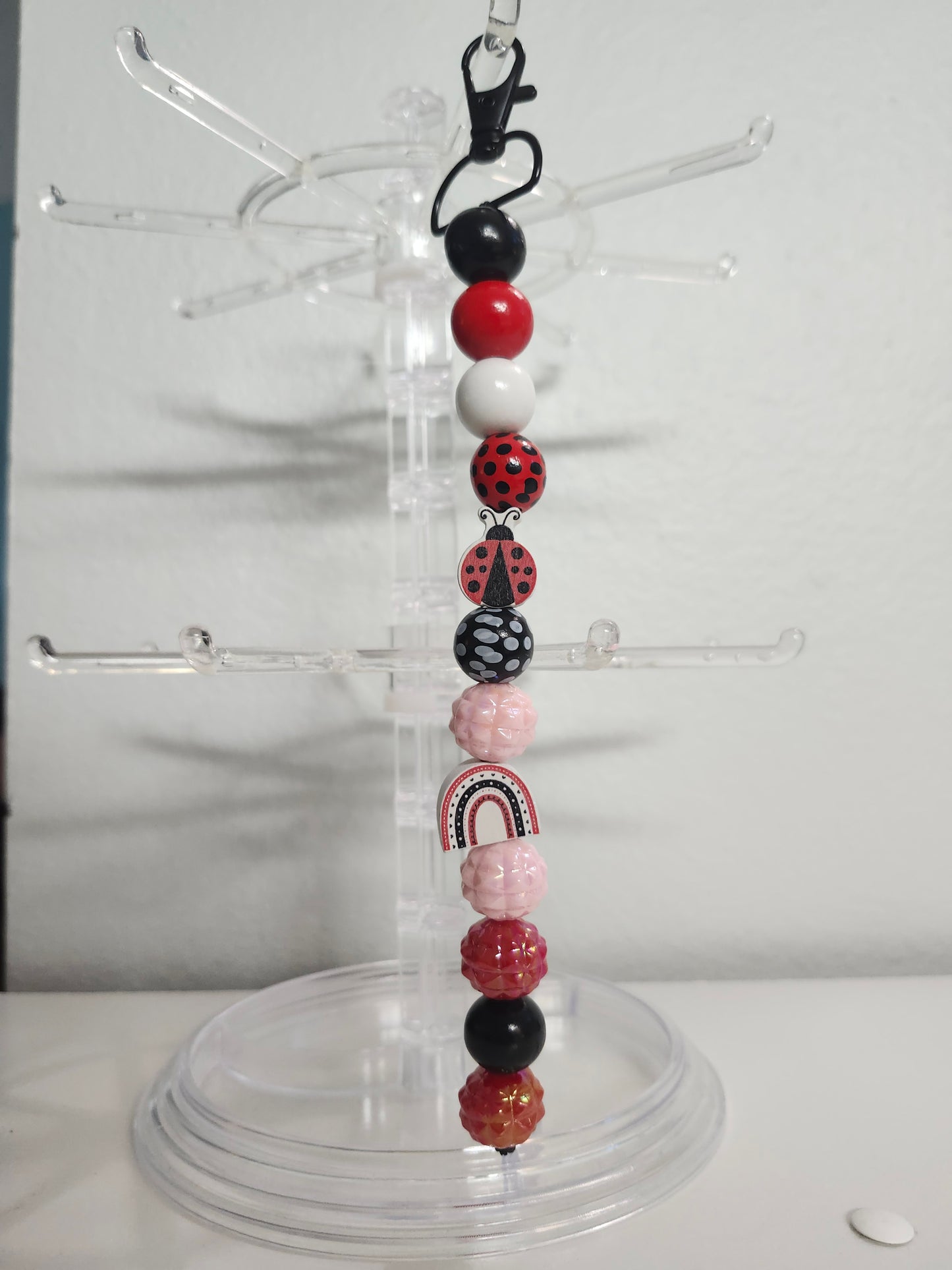 Keychain/Purse Charm - 100% Handmade - Ladybug in Love 🐞❤️