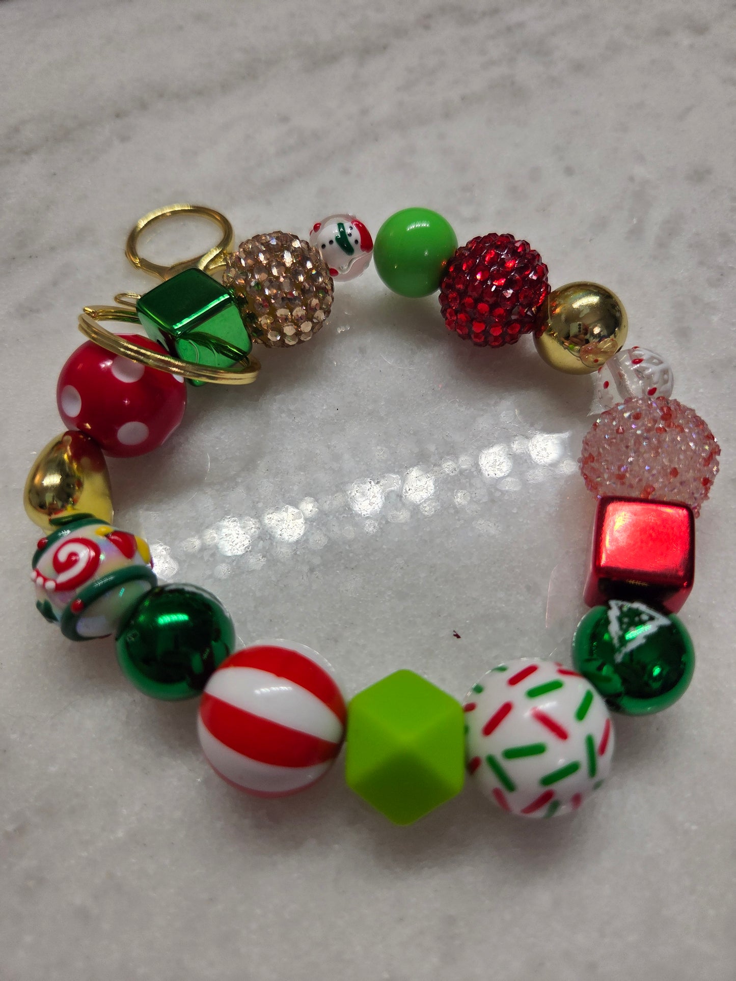Christmas Wristlet- Bubblegum Style