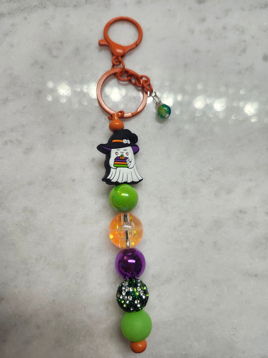 Halloween - Just a Ghost & His Books - Key Chain
