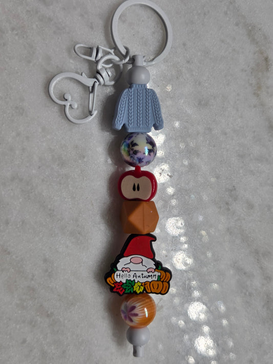 Autumn Loving Gnome feat. Warm Sweater Focal- Key Chain