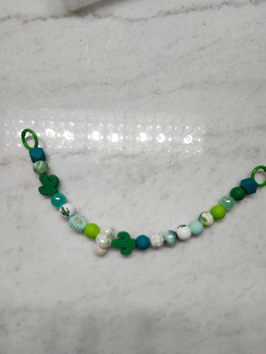 Prickly in Pink🌵🎀 (Aqua version) Purse Charm