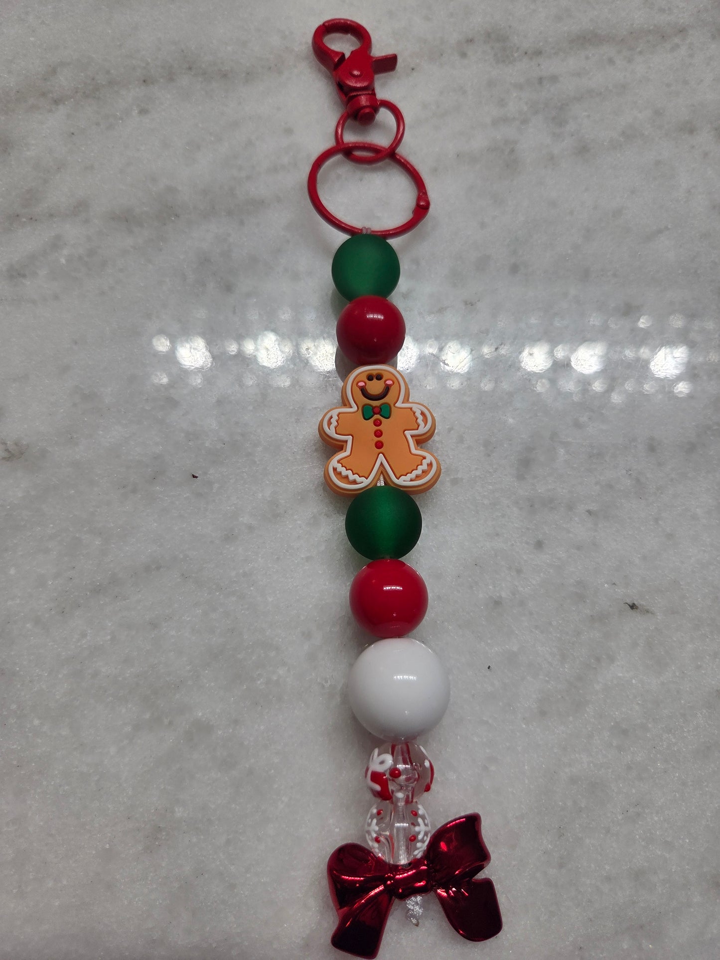 Christmas Keychain/Purse Charm - Gingerbread Man