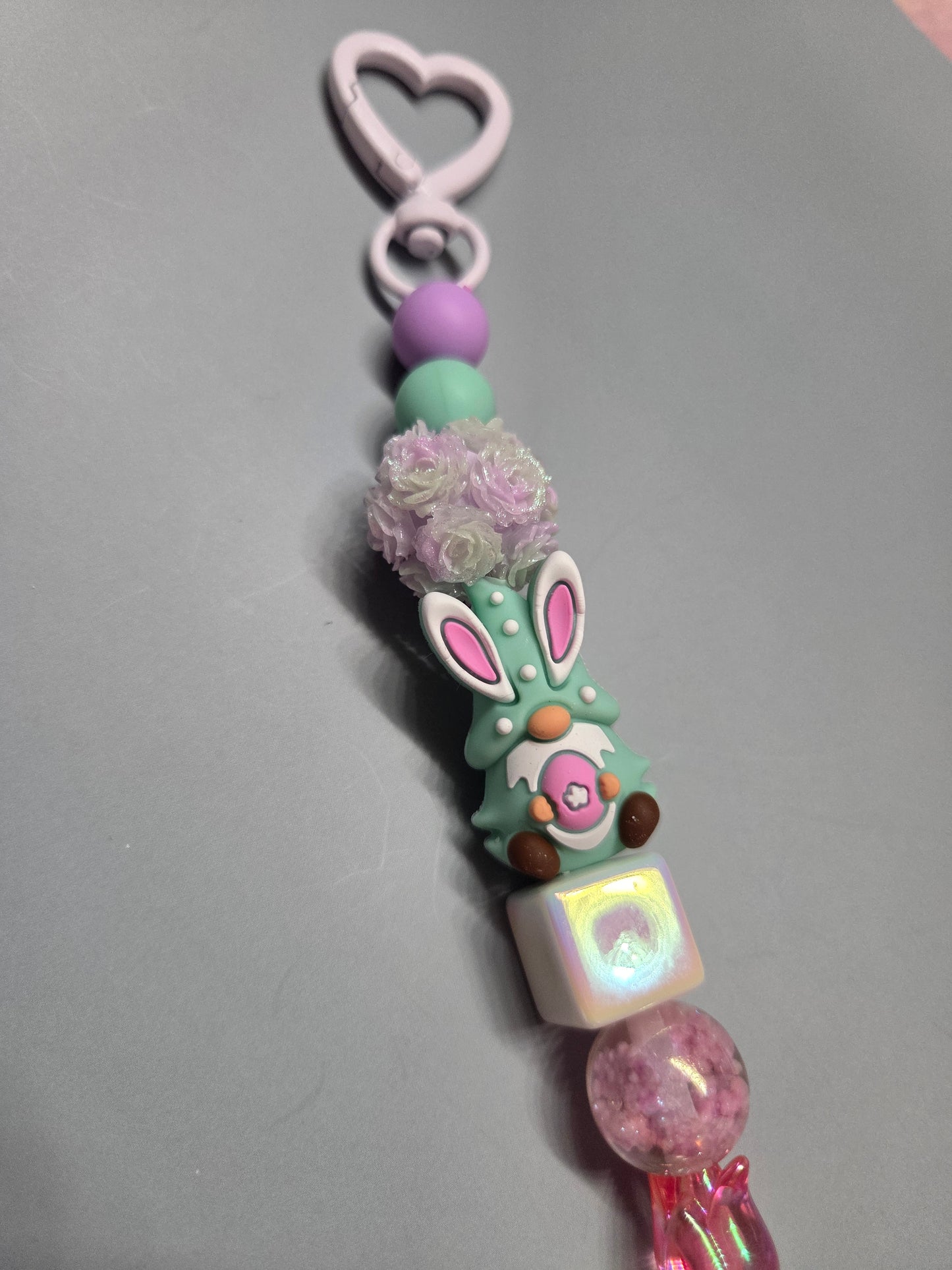 Easter- Cute Gnome with his Easter Egg! Keychain