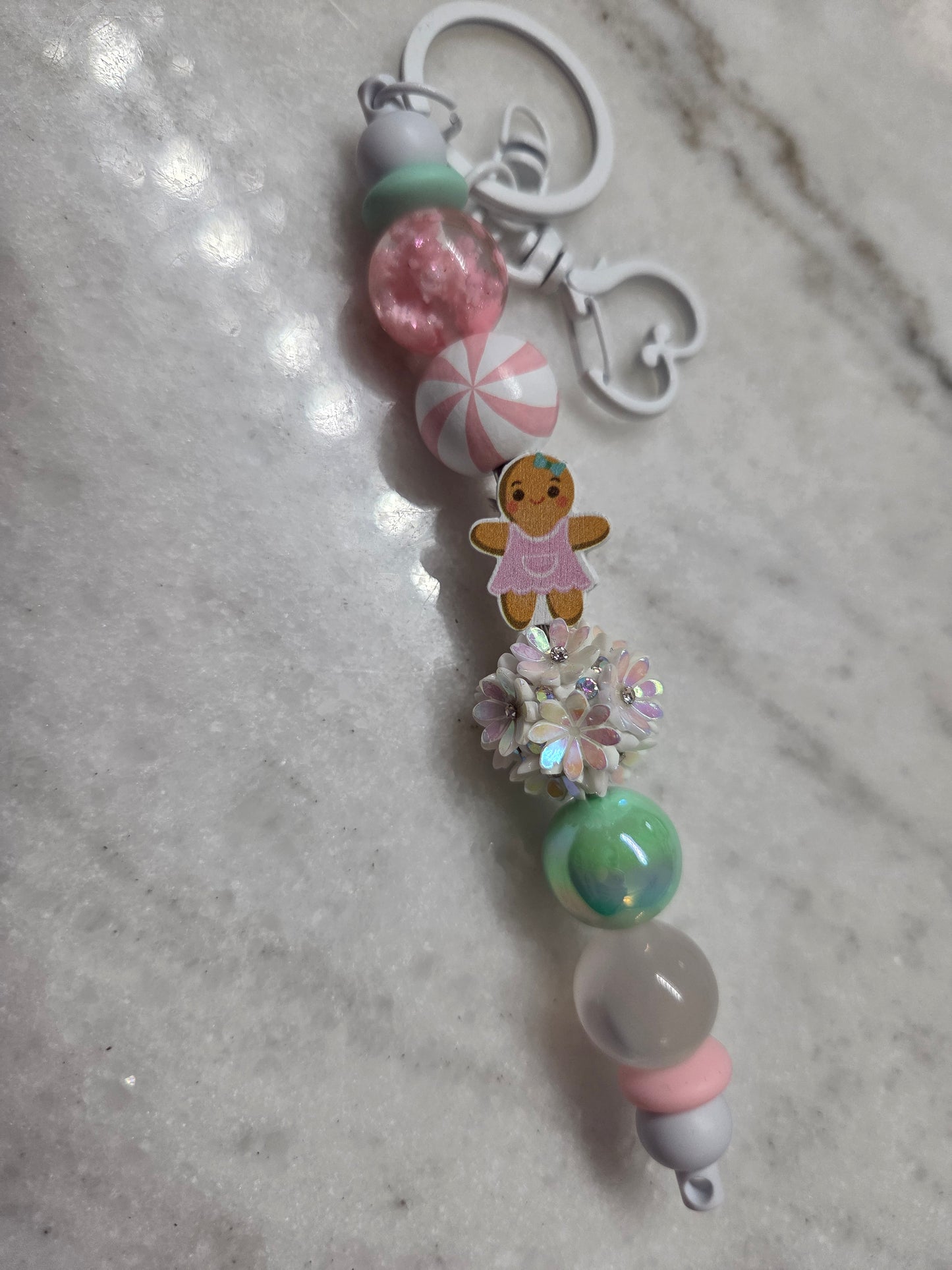 Christmas - Pink & Mint Edition - Ginger Lady -  Keychain/Purse Charm