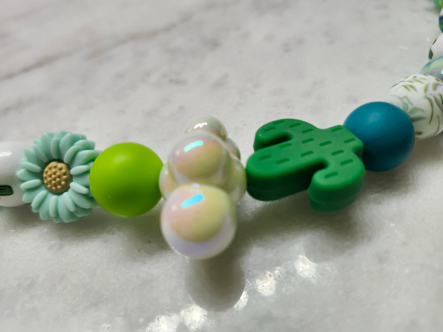 Prickly in Pink🌵🎀 (Aqua version) Purse Charm