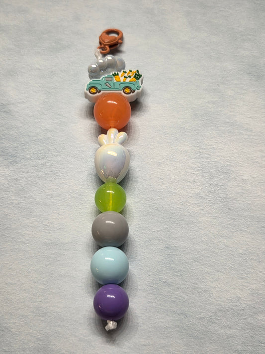 Easter - Easter Truck keychain/Purse charm - filled with carrots 🥕
