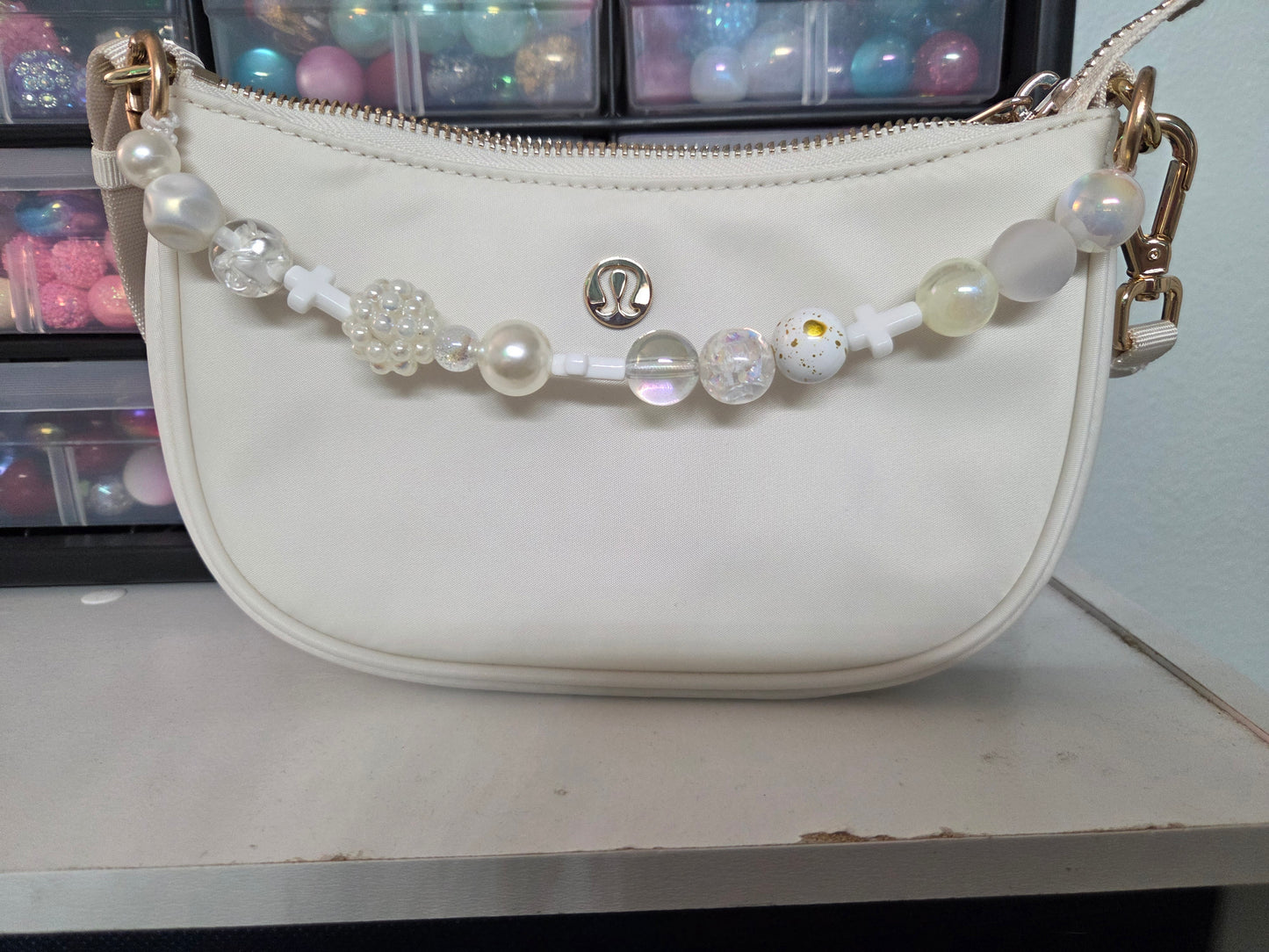 Cross Purse Charm- Crosses available in White, Gold, or Silver, just need purse measurements!