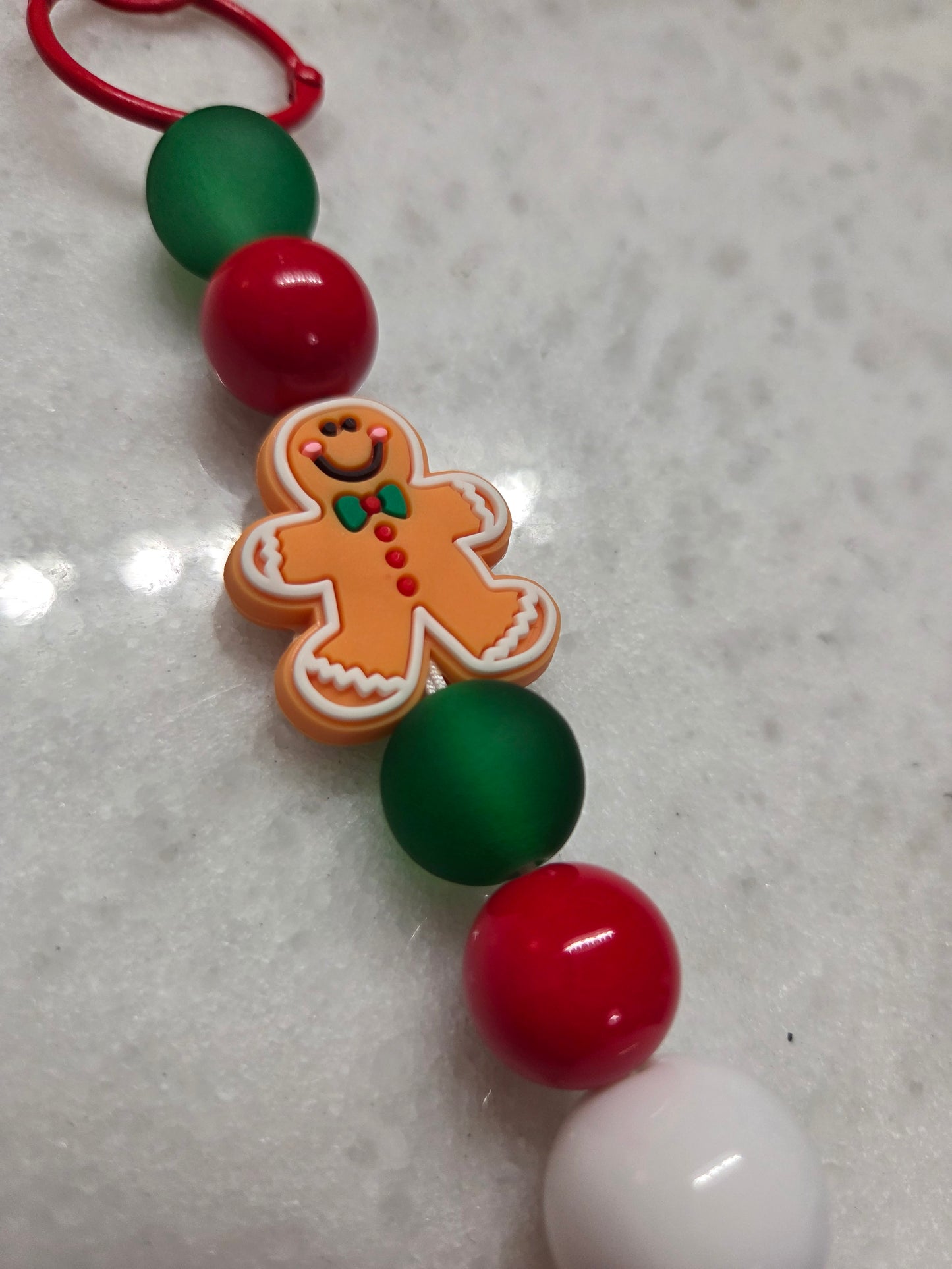 Christmas Keychain/Purse Charm - Gingerbread Man