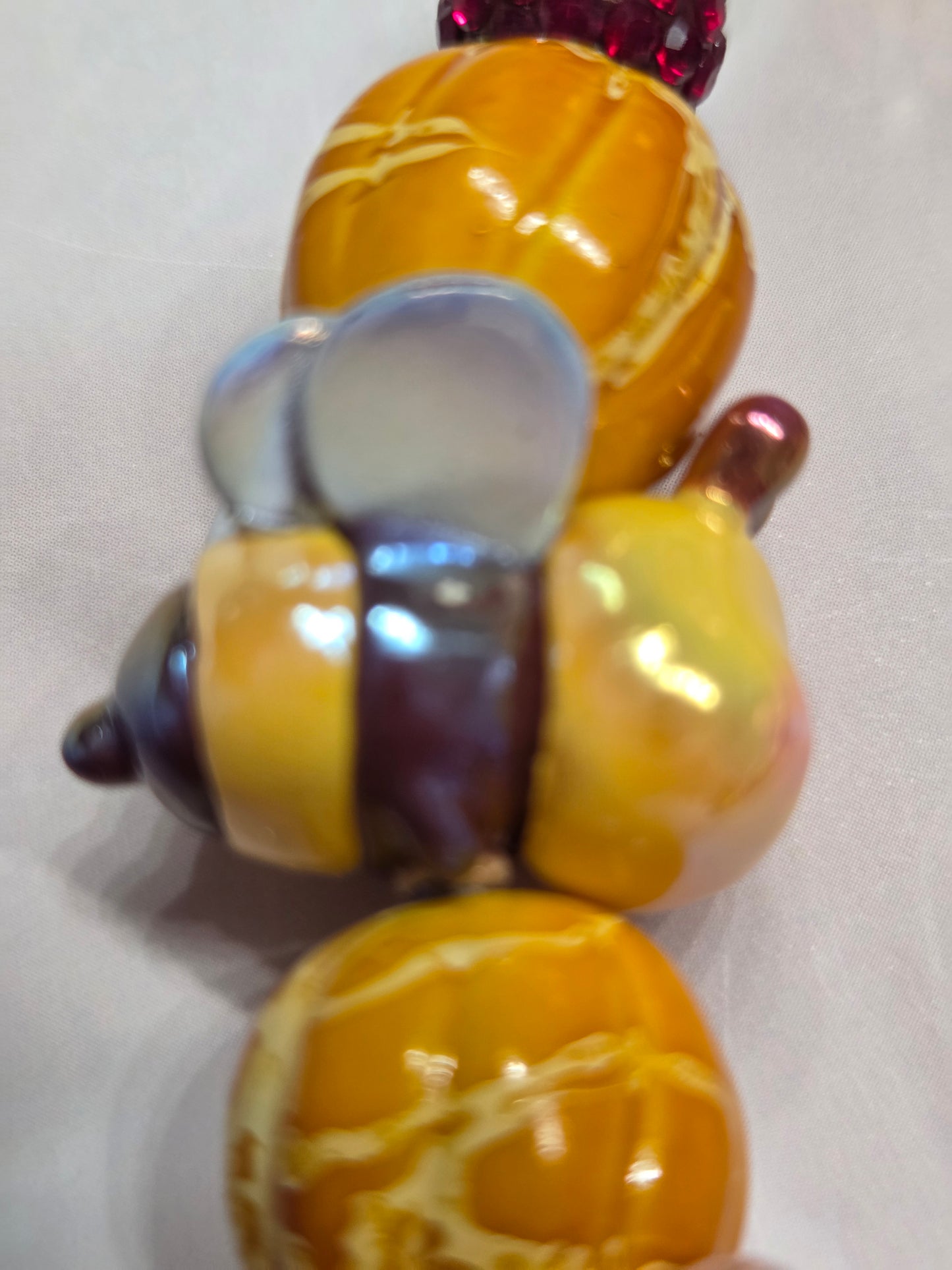Phone Charm - HK in her adorable Bumblebee Costume while a little Bee follows her around with her honey beads!