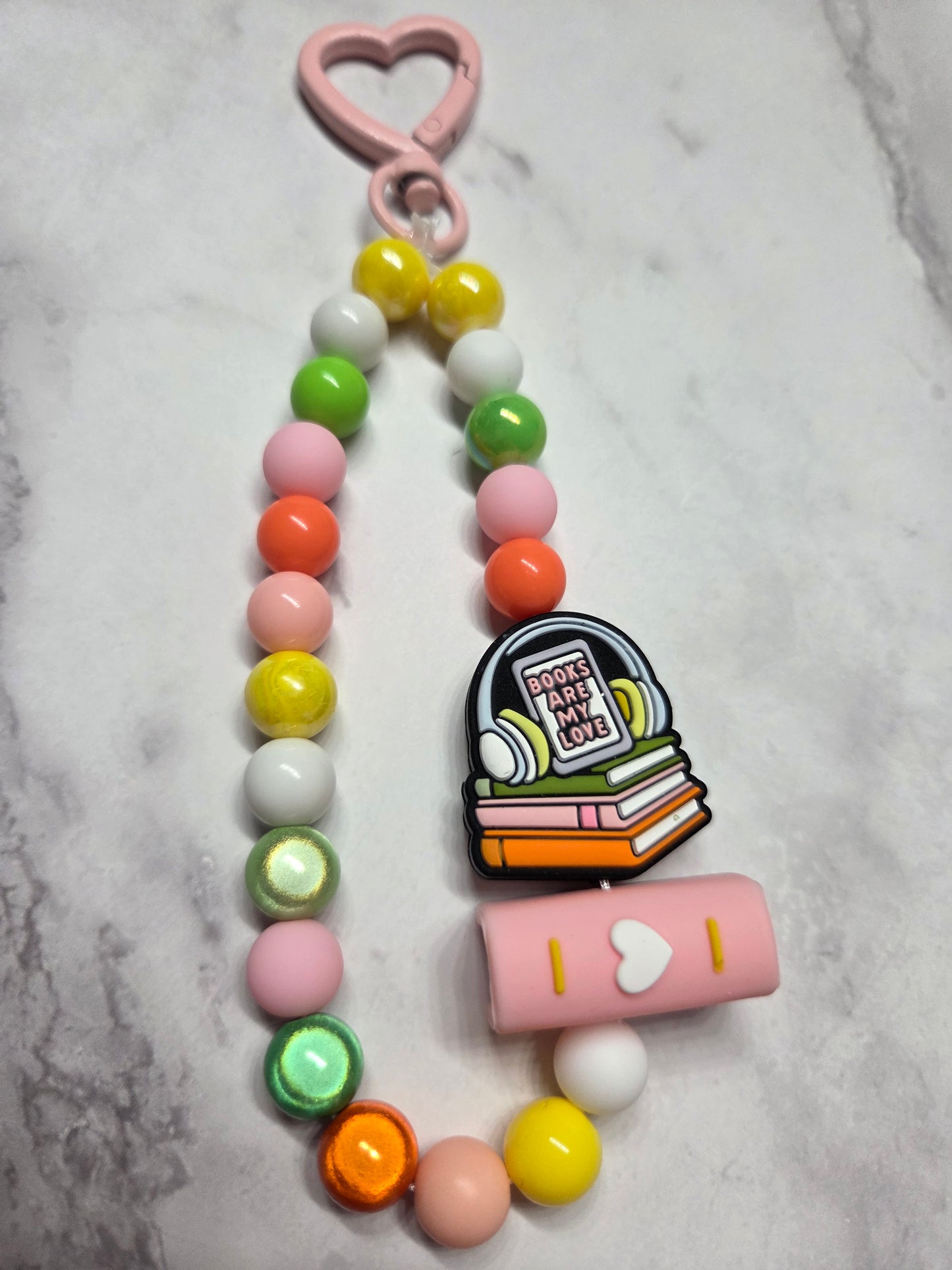 Phone Charm - "Books are My Love" Focal with a cute book Focal as well!