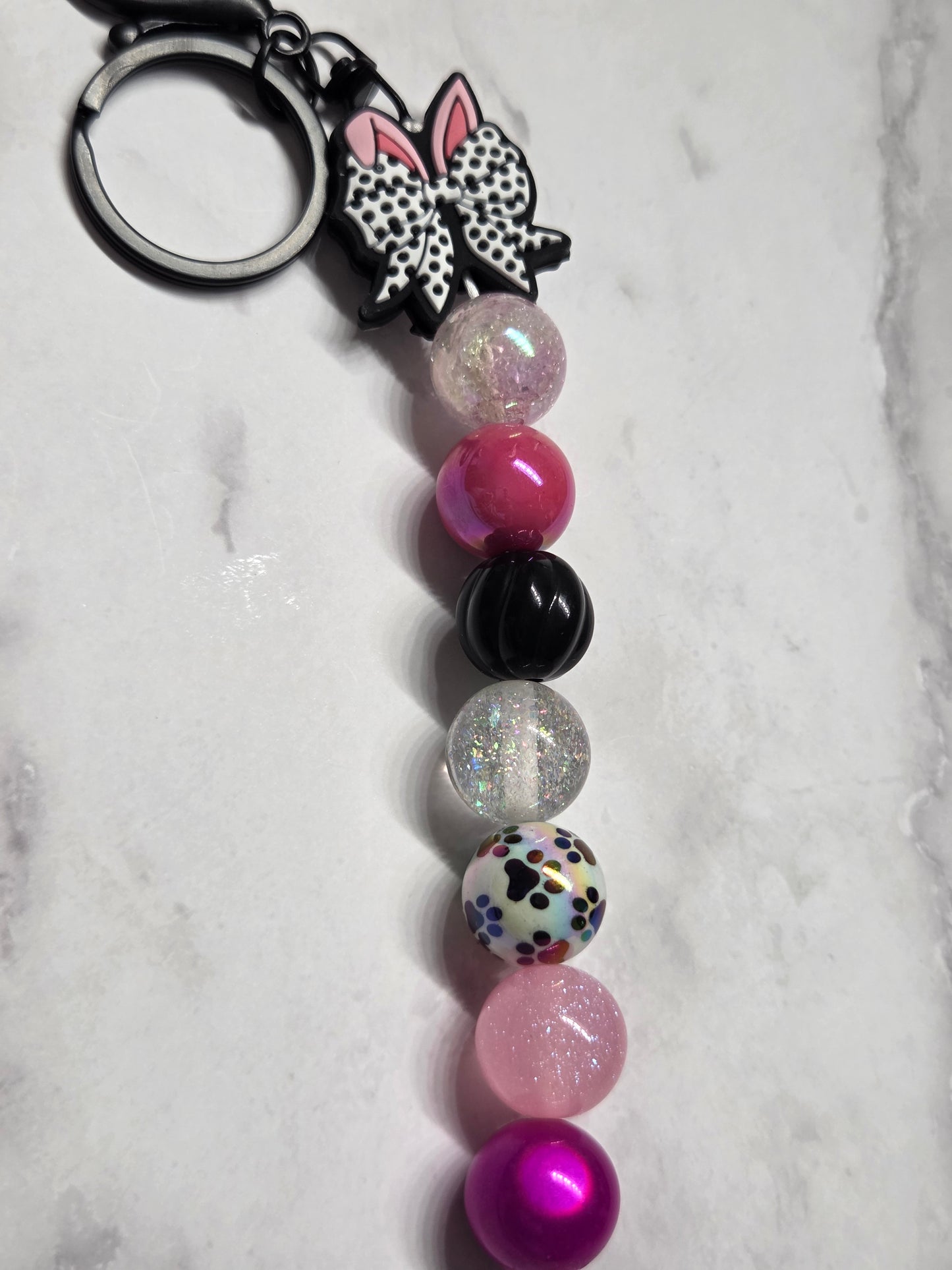 Easter - Bunny ears and a Bow - Key Chain/Purse Charm