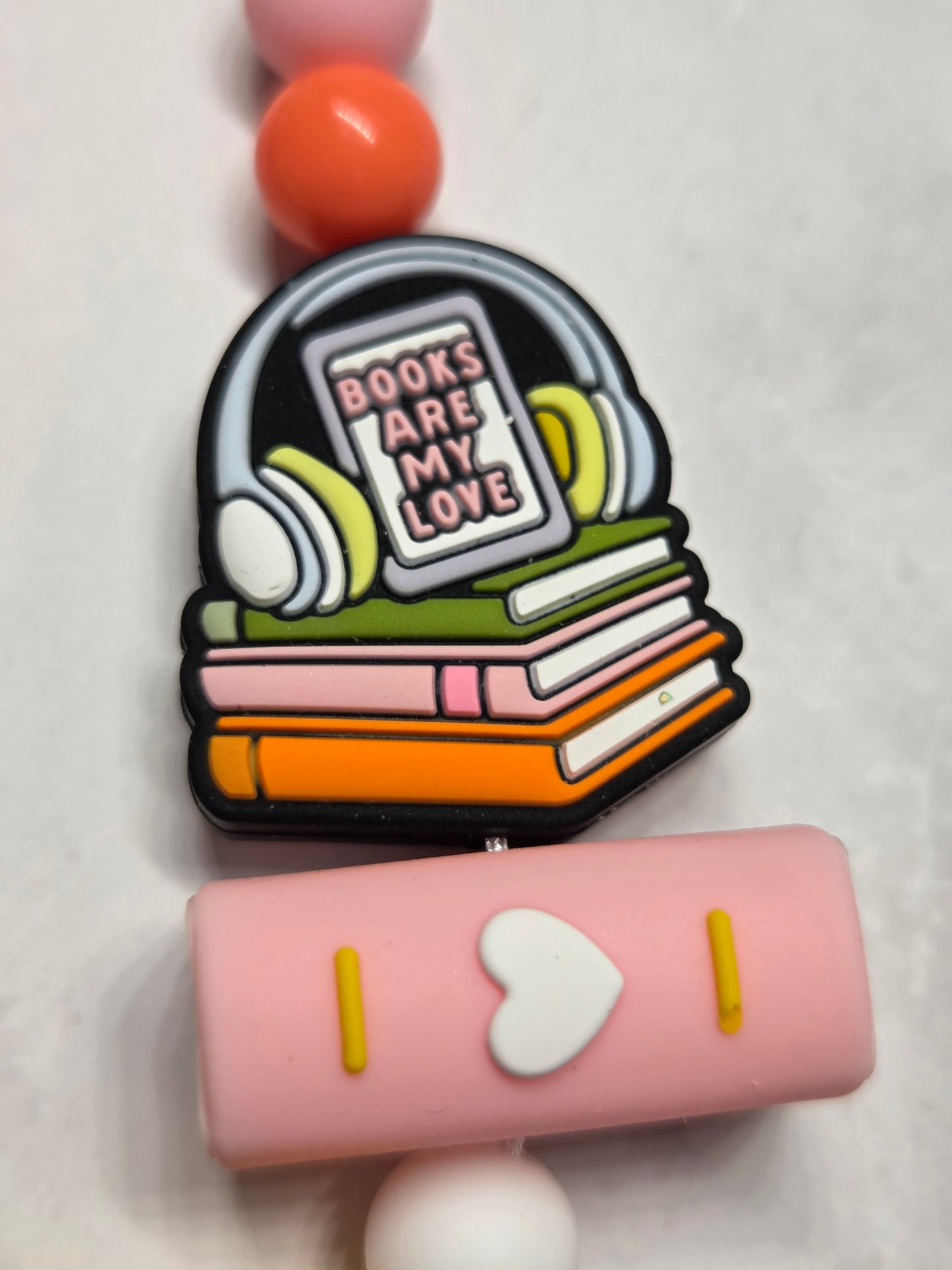 Phone Charm - "Books are My Love" Focal with a cute book Focal as well!