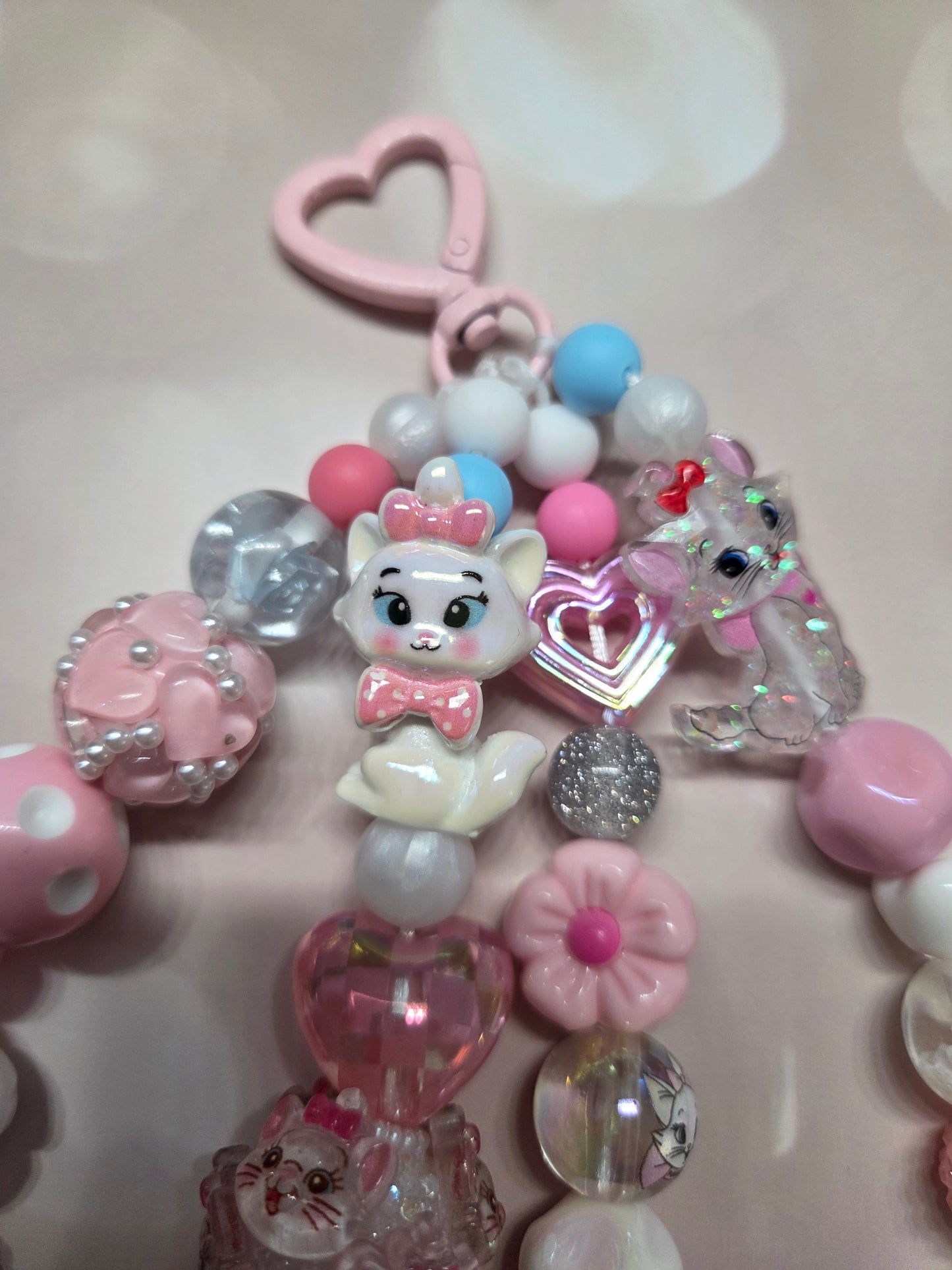 Aristocats- Marie the Cat - 4 Strand Keychain or Purse Charm