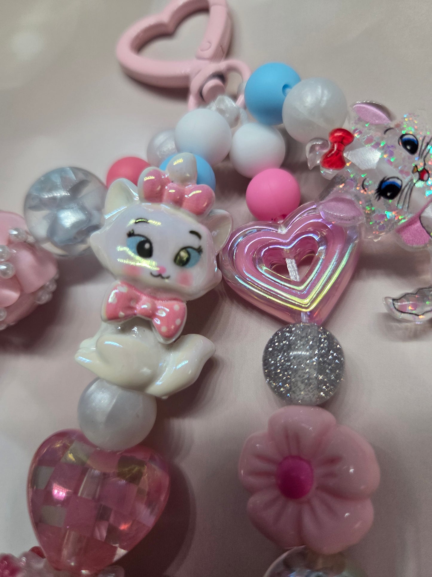 Aristocats- Marie the Cat - 4 Strand Keychain or Purse Charm
