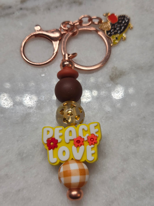 Keychain - Peace/Love