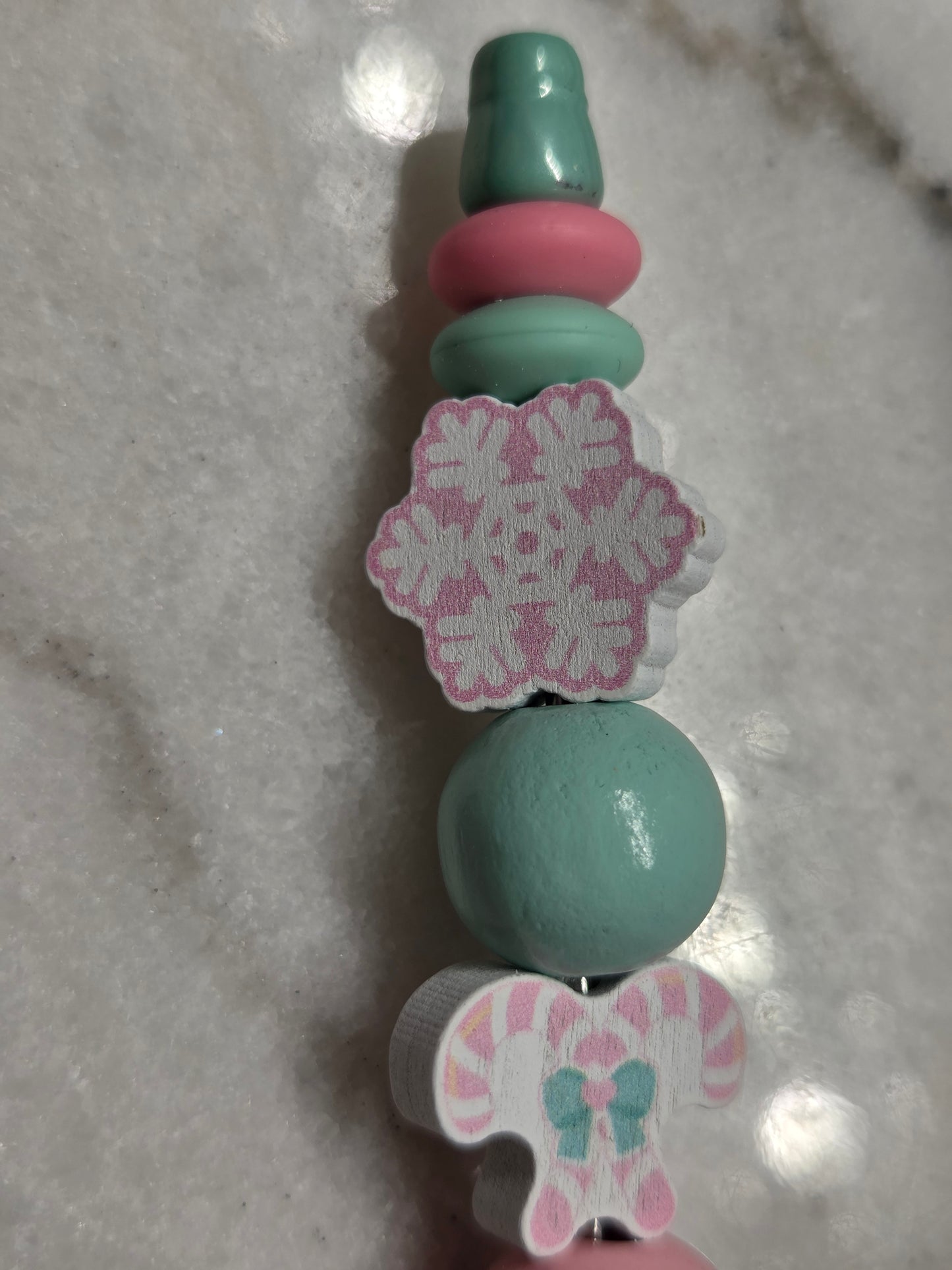 Christmas - Mint Green & Pink Edition- Christmas Truck, Candy Canes, and ❄️ Snowflake Ballpoint Pen